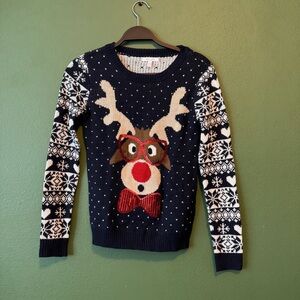 Delia's Reindeer Holiday Sweater Size XS